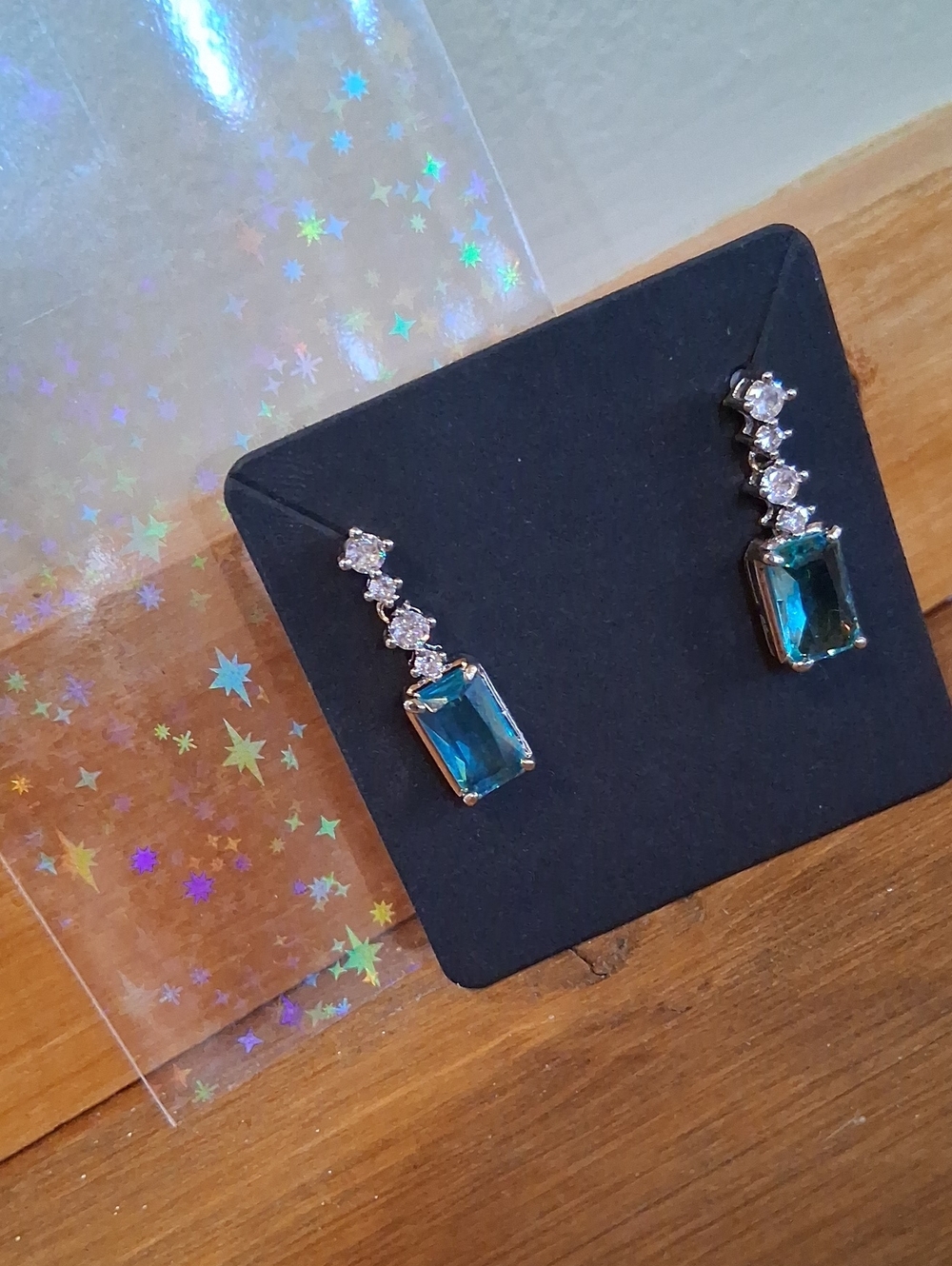 $8 Each Or Bundle 5/$20 Elegant Blue Crystal Drop Earrings